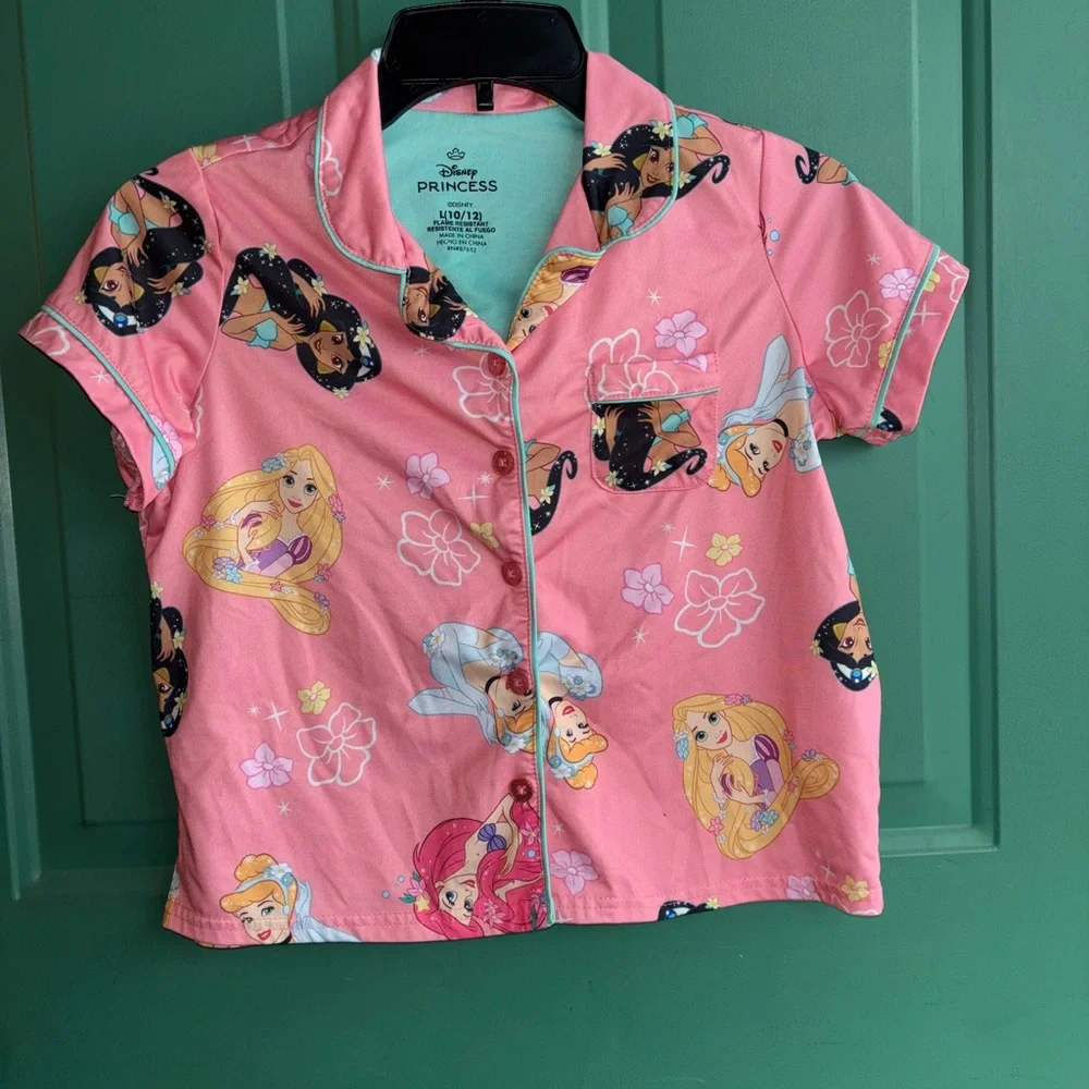 Disney large 10/12 princess Pink Character Pajama Set